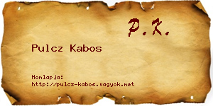 Pulcz Kabos névjegykártya